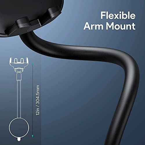 Qifutan Cell Phone Holder for Car Phone Mount Long Arm Dashboard Windshield Car Phone Holder Anti-Shake Stabilizer Phone Car Holder Compatible with All Phone Android Smartphone - Image 4