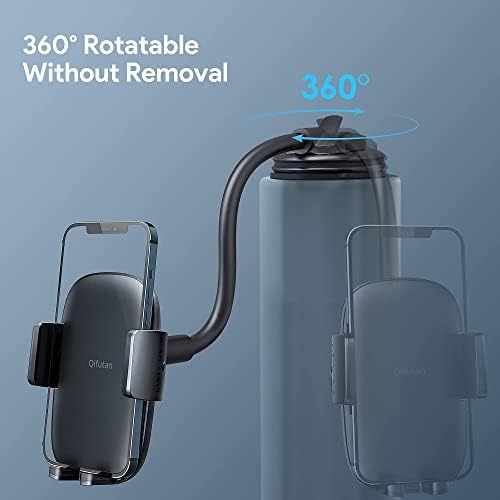 Qifutan Cell Phone Holder for Car Phone Mount Long Arm Dashboard Windshield Car Phone Holder Anti-Shake Stabilizer Phone Car Holder Compatible with All Phone Android Smartphone - Image 5