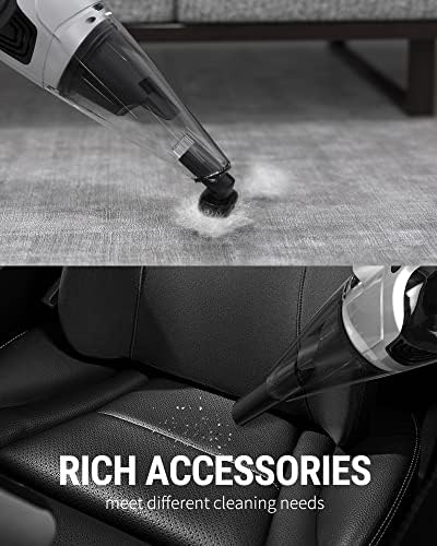 VacLife Handheld Vacuum Cleaner - Car Vacuum Cordless Rechargeable with High Power Suction, Wireless Mini Portable Vacuum for Car/Home, Silver&Black (VL106) - Image 5