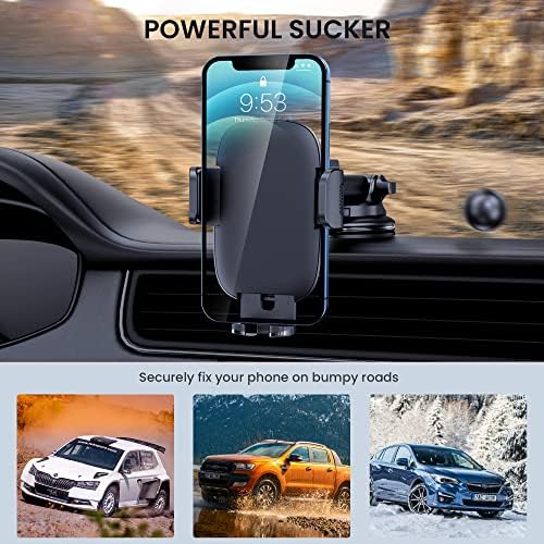 Qifutan Car Phone Holder Mount Phone Mount for Car Windshield Dashboard Air Vent Universal Hands Free Automobile Cell Phone Holder Fit iPhone - Image 6