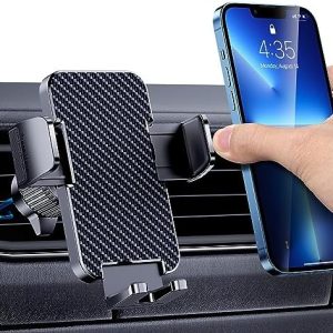 Phone Mount for Car Phone Holder [Thick Cases Friendly] Cell Phone Holder Hands Free Phone Stand for Car Vent Phone Mount Fit iPhone Android Smartphone Cell Phone Automobile Cradles Universal