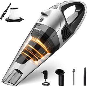 VacLife Handheld Vacuum Cleaner - Car Vacuum Cordless Rechargeable with High Power Suction, Wireless Mini Portable Vacuum for Car/Home, Silver&Black (VL106)
